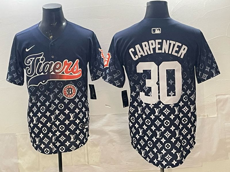 Men 2026 Detroit Tigers #30 Carpenter Blue Game Nike MLB Jersey 06->detroit tigers->MLB Jersey